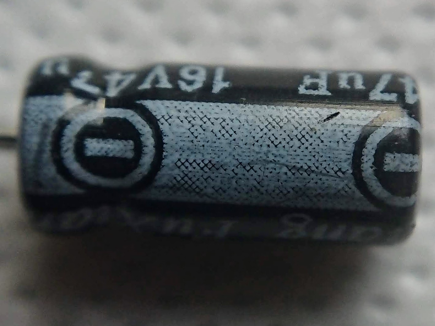 close-up of capacitor